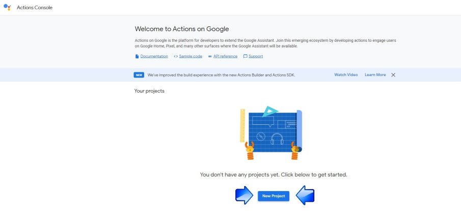 Create Project Google Action