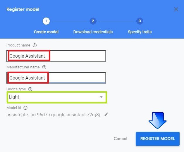 Register Model Popup
