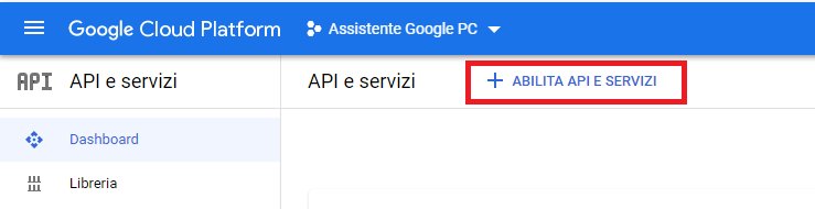 abilita api e servizi
