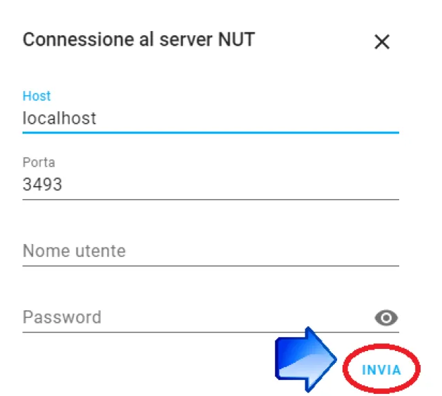 Connessione al Server Nut