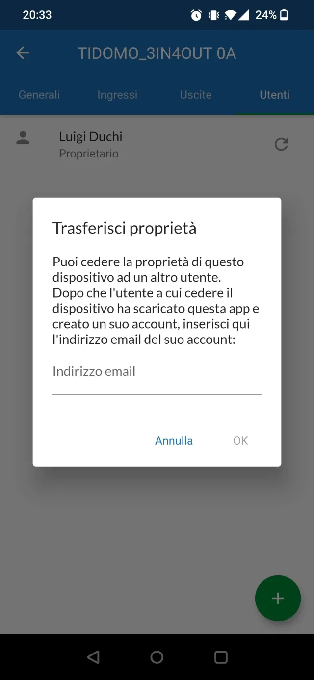 cambio di proprietà