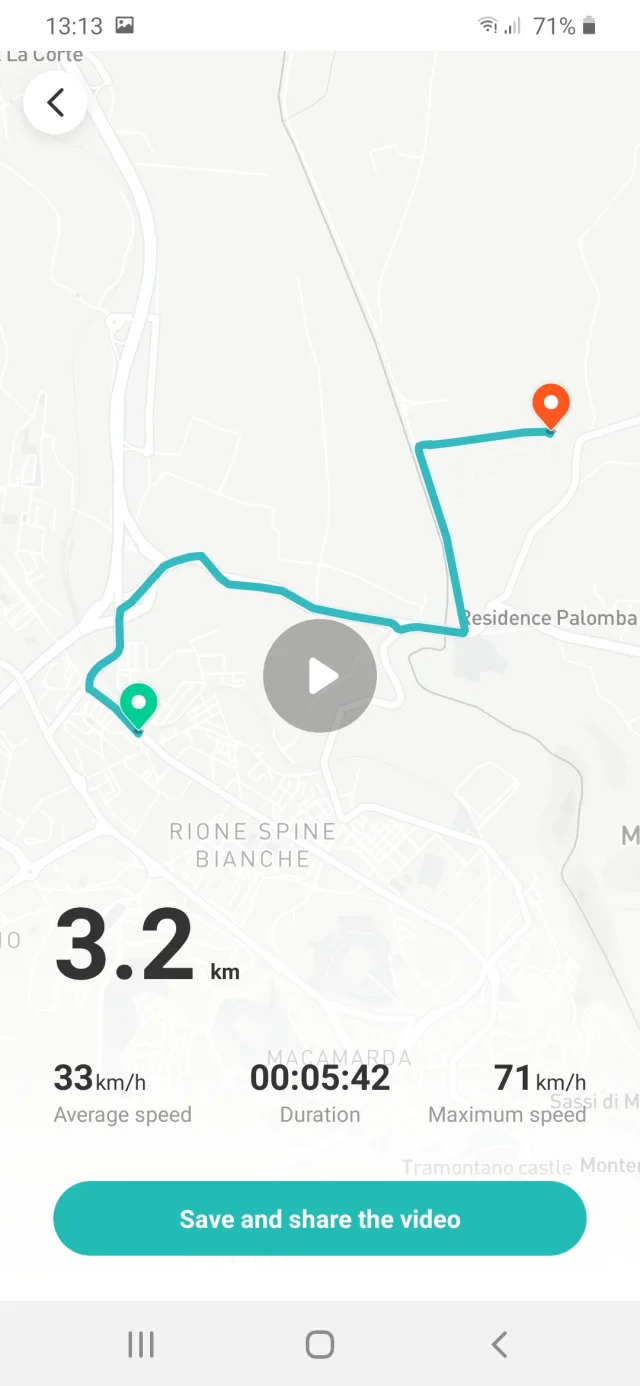 app 70mai percorso GPS