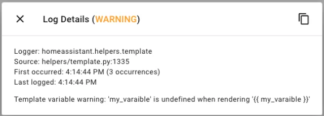 warning variables