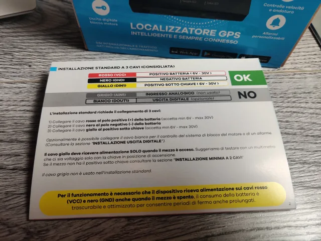 istruzioni prima pagina