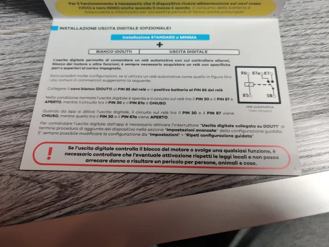 istruzioni terza pagina