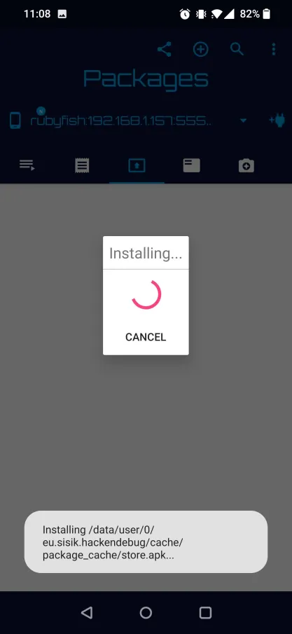 caricamento apk