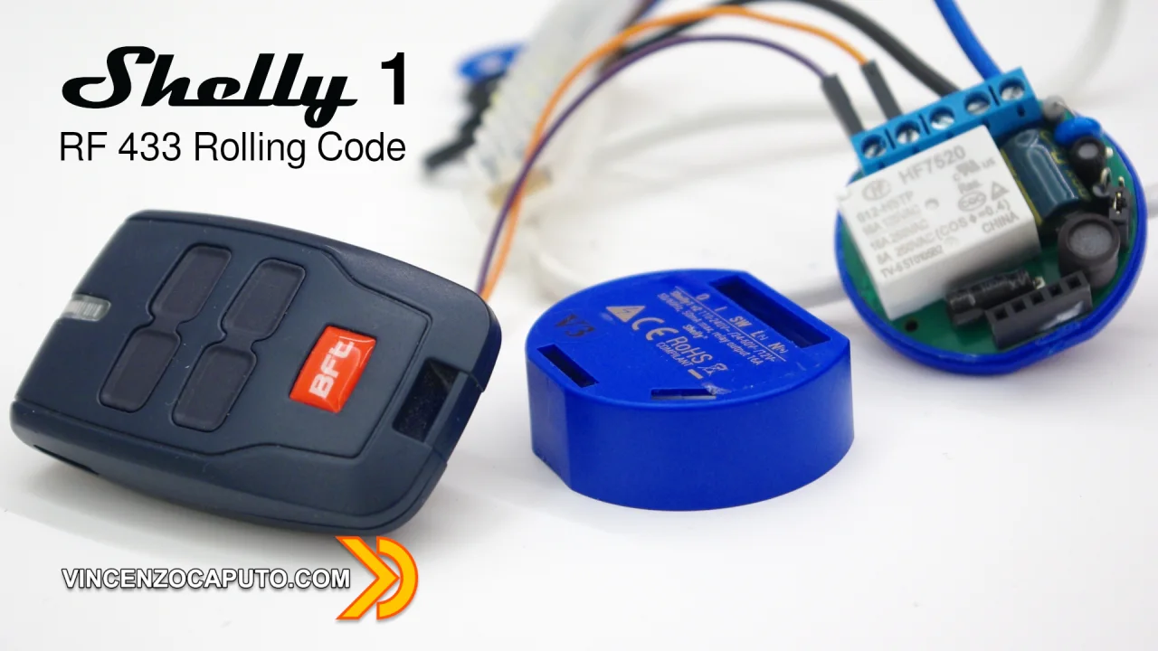 Telecomando Rolling Code e Shelly 1 - ecco come fare!