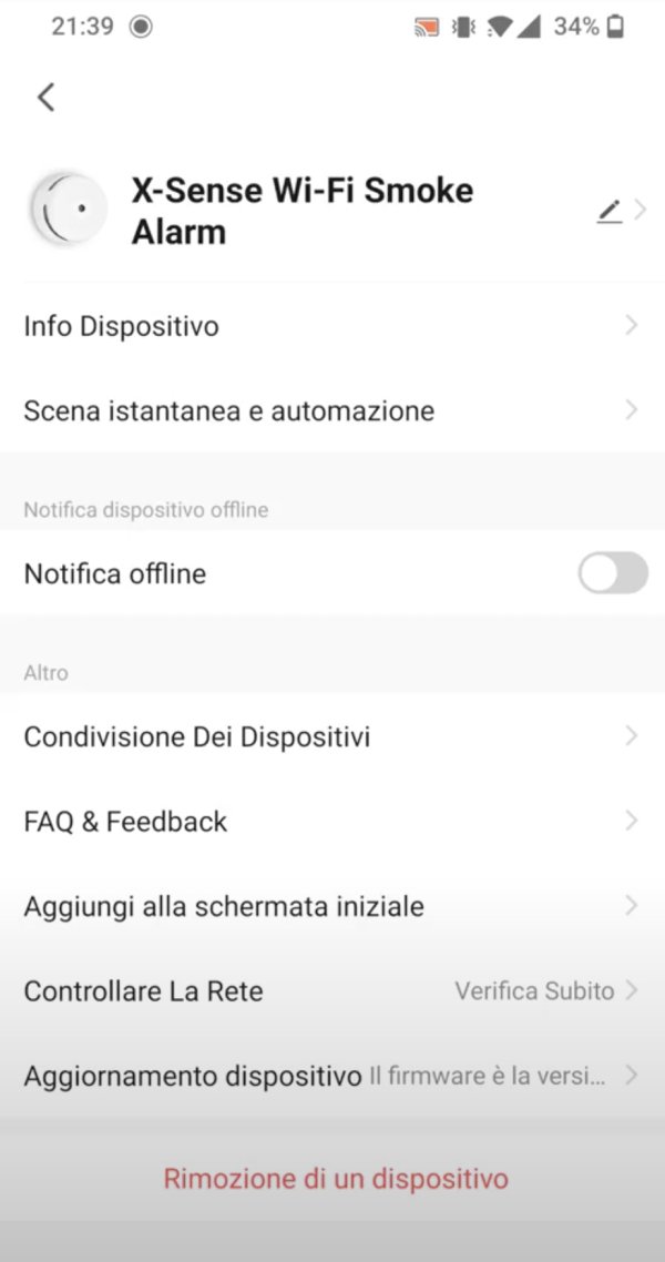 Rilevatore di fumo WiFi con allarme X-Sense compatibile Tuya Smart Life