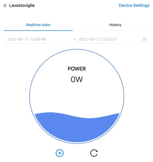 grafico in tempo reale