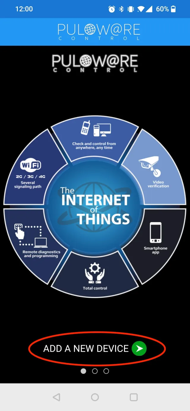 schermata principale app