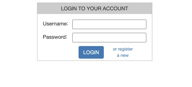 login web page