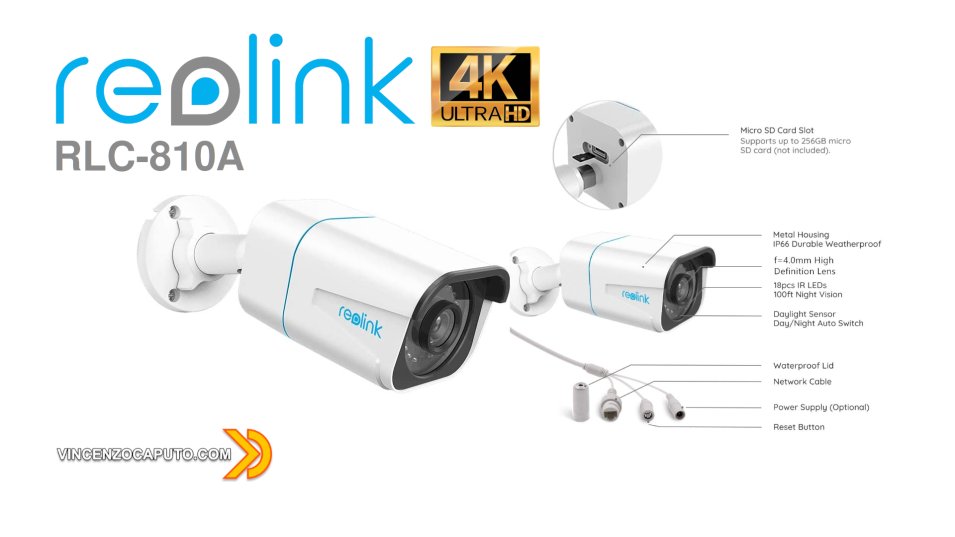 Reolink RLC-810A - la videosorveglianza in 4K
