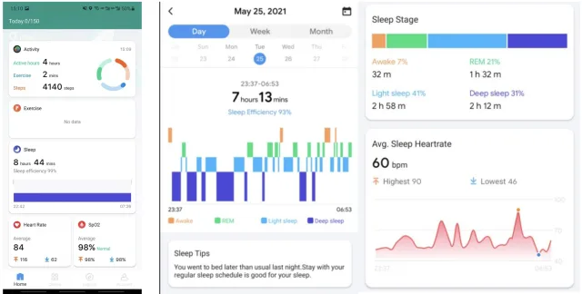 app mobvoi monitoraggio sensori