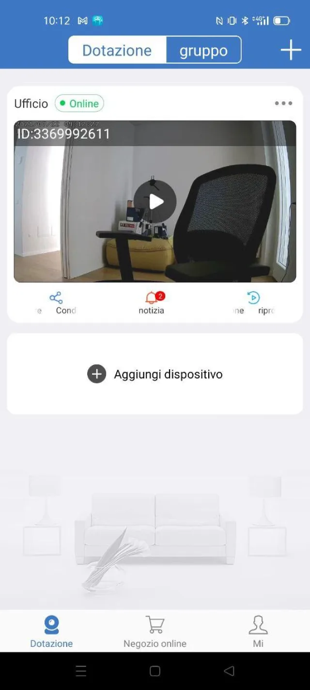 App Annke Sight schermata principale