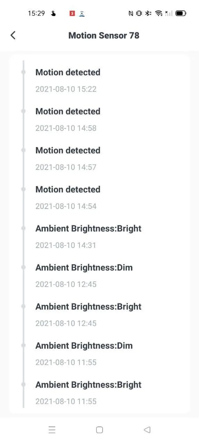 App SwitchBot log eventi
