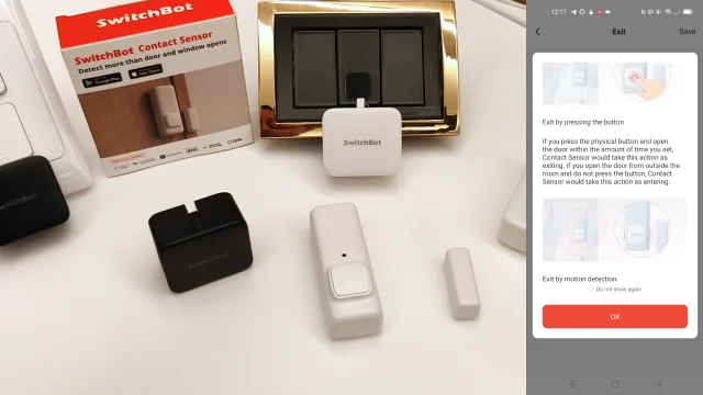 Switchbot Contact Sensor configurazione modalità fuori casa