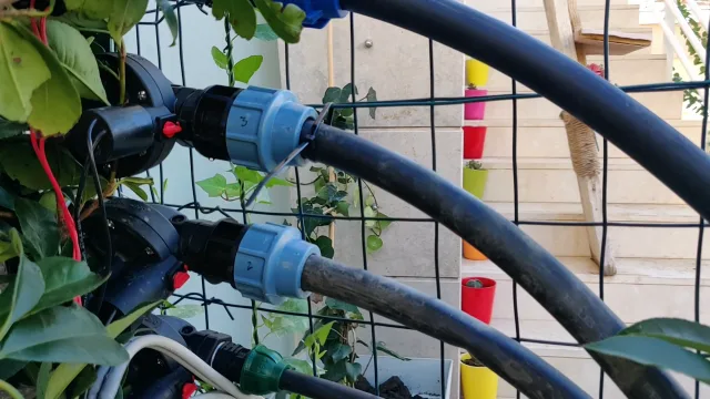 4 elettrovalvole per le 4 zone di irrigazione