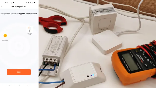 Gateway Multi-Mode test con Sonoff Basic ZigBee e ZigBee Dimmer