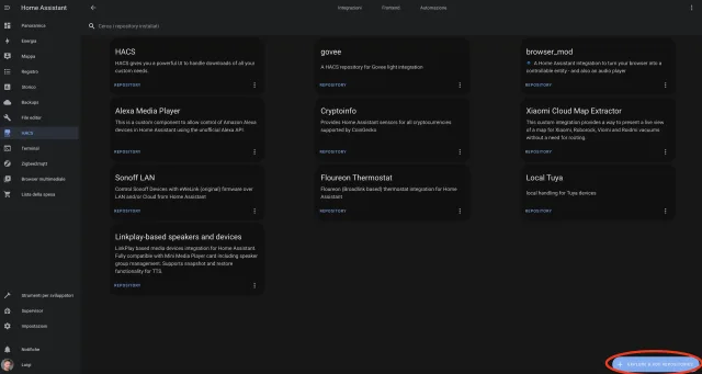 impostazioni home assistant 1