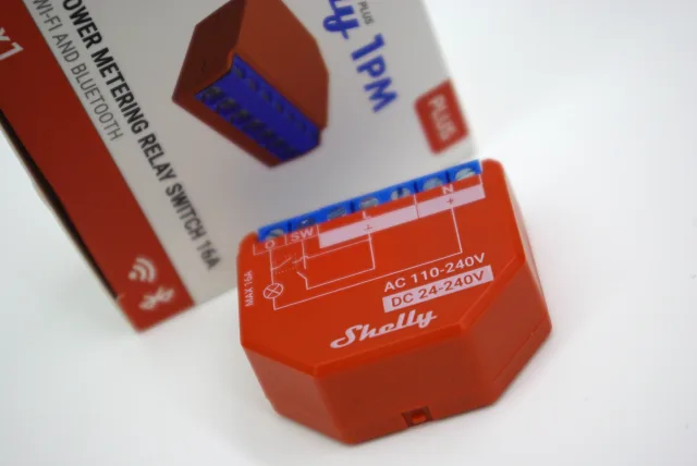 Shelly 1PM Plus vista retro