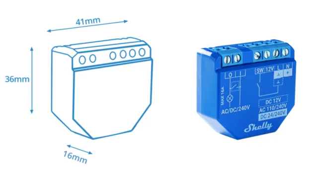 Shelly 1 Plus dimensioni