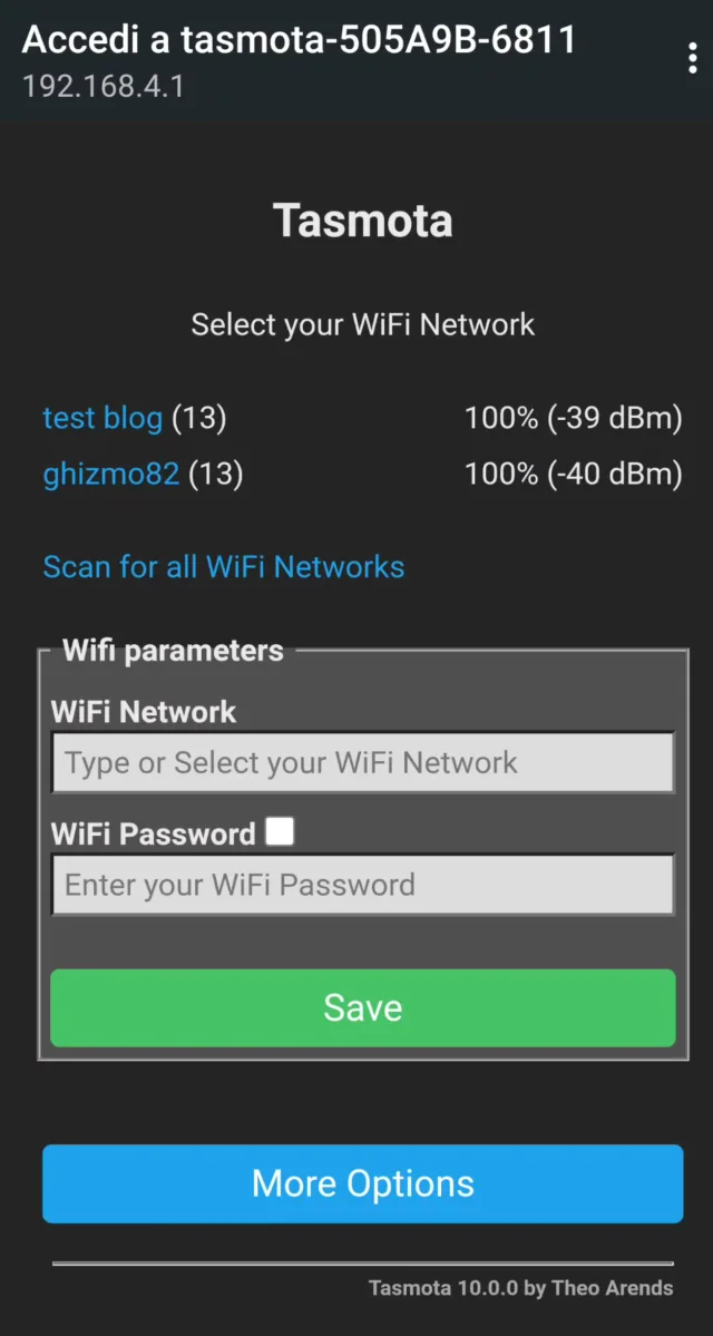 tasmota wifi