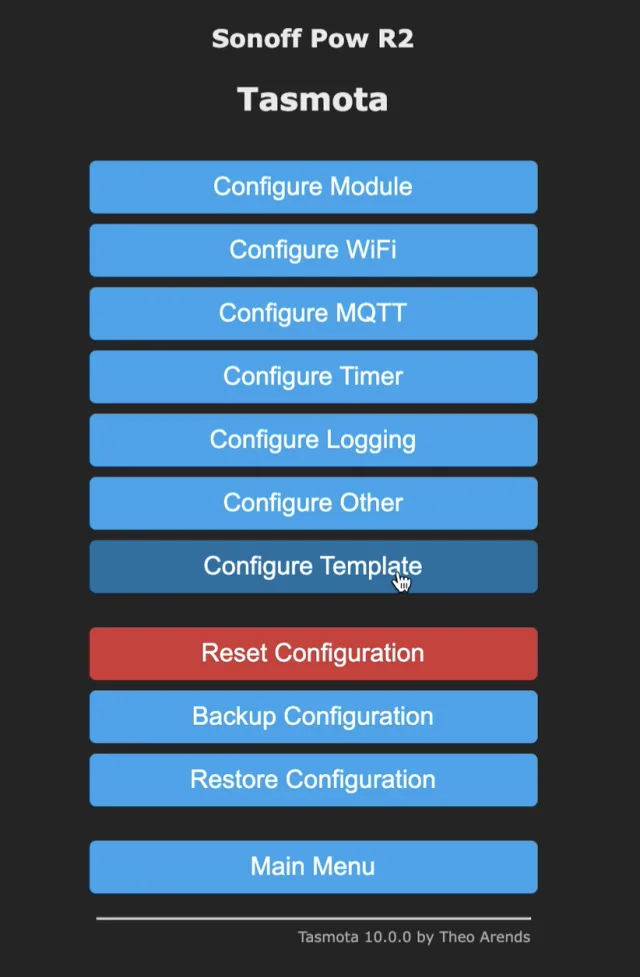 configurazione tasmota 5