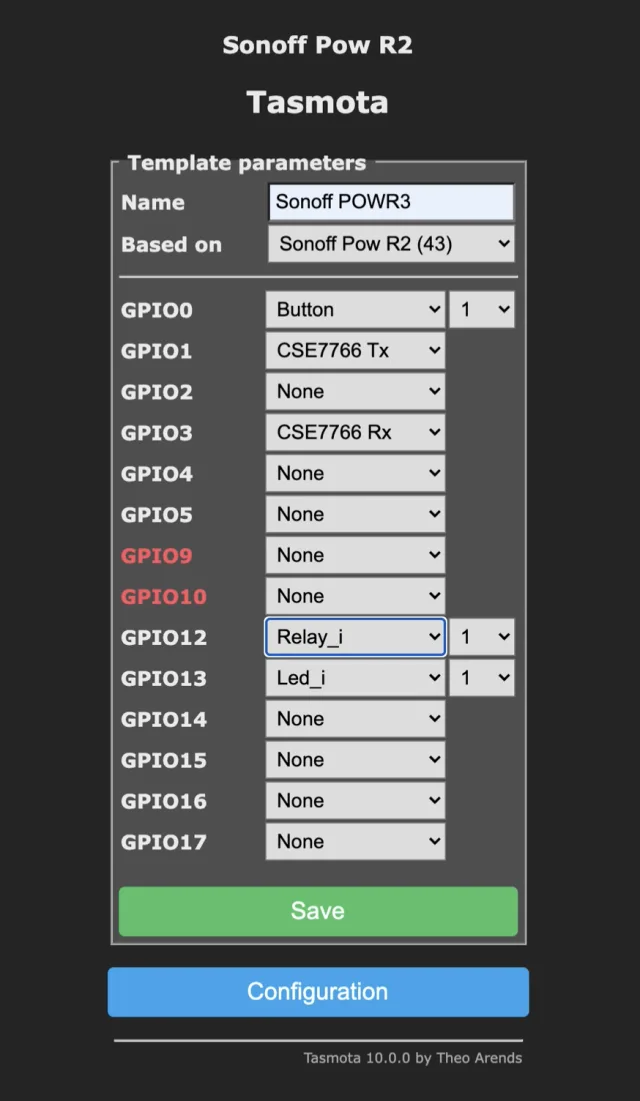 configurazione tasmota 6