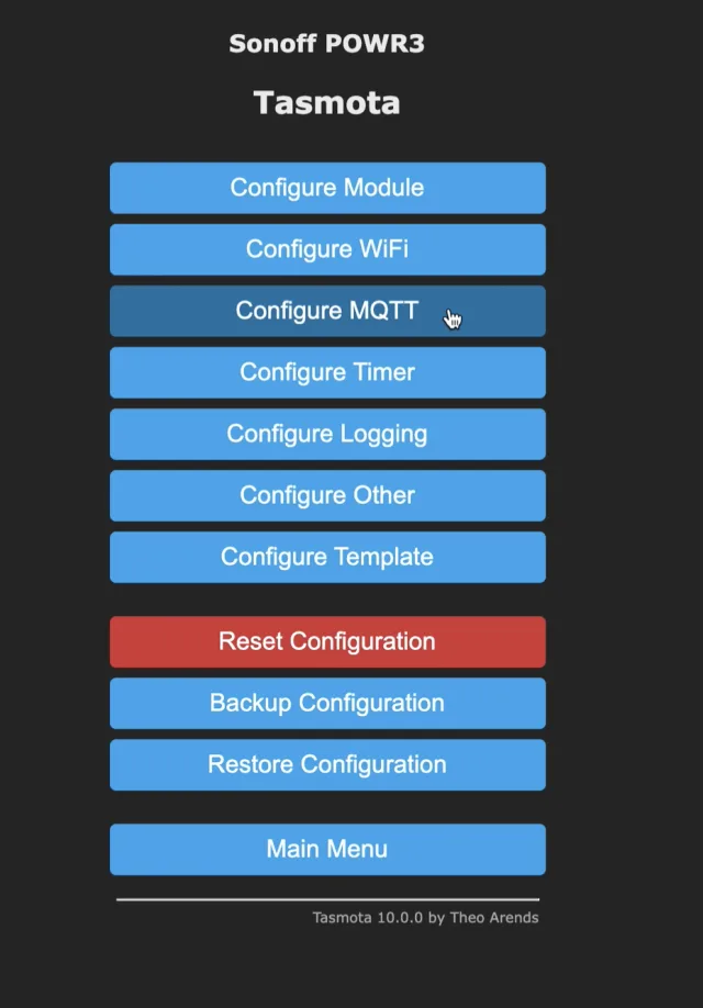configurazione tasmota 7