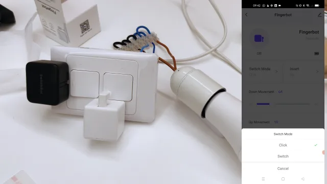 Impostazione Fingerbot in modalità interruttore o pulsante