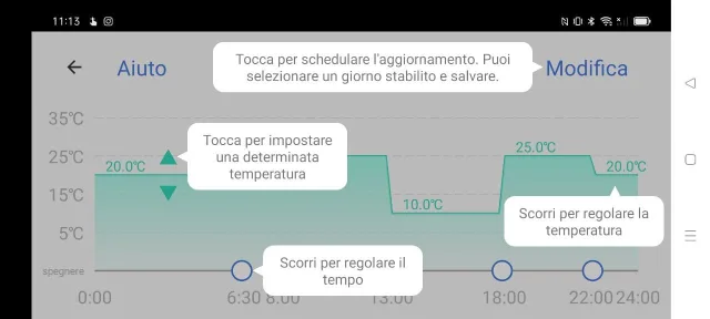 Meross MTS150H impostazioni di temporizzazione