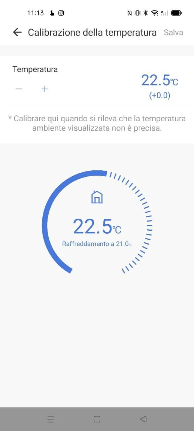 Meross MTS150H calibrazione termometro interno