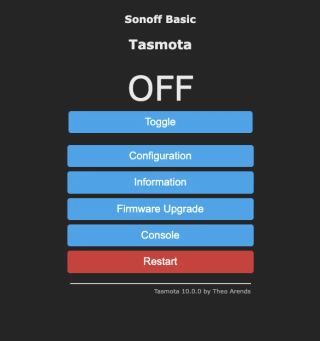 tasmota primo accesso