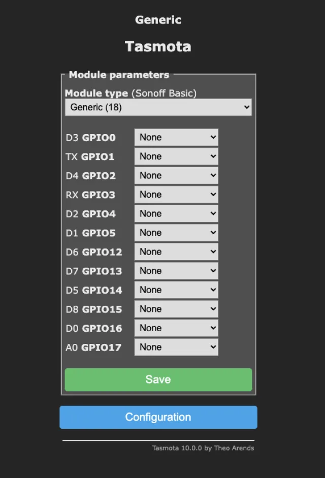 configurazione generica vuota