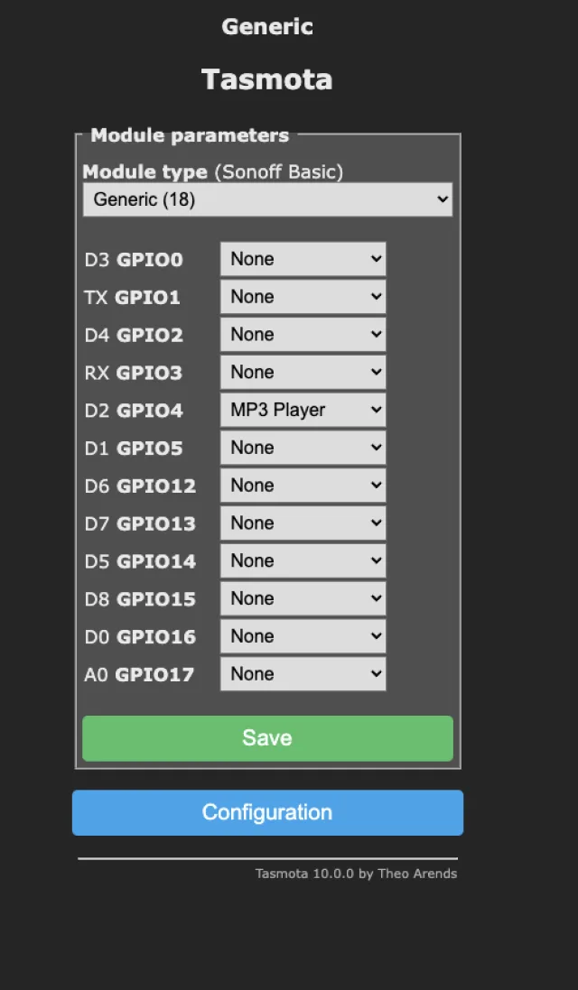 configurazione generica compilata