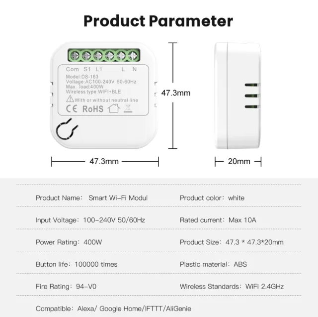 dimensioni modulo wifi