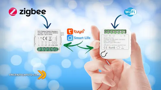Incredibili attuatori 3 canali Zigbee e WiFi da incasso senza bisogno del neutro