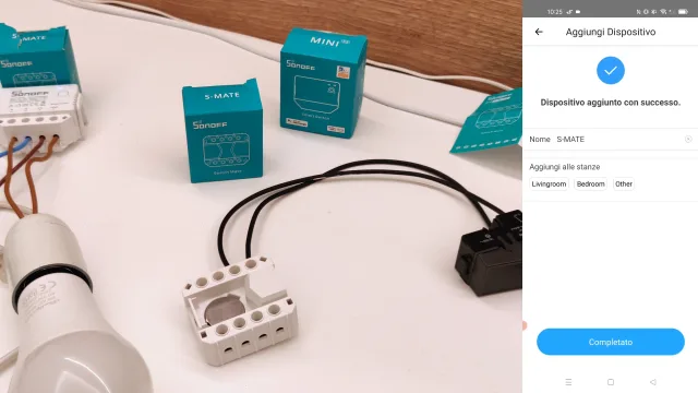 App eWeLink aggiunta dispositivo S-Mate