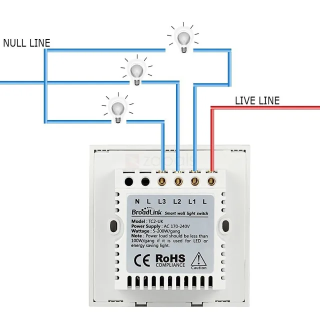 Interruttore Smart BroadLink TC2 in azione con Tasker