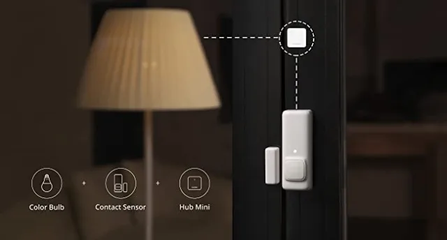SwitchBot Color Bulb scenda con SwitchBot Contact Sensor