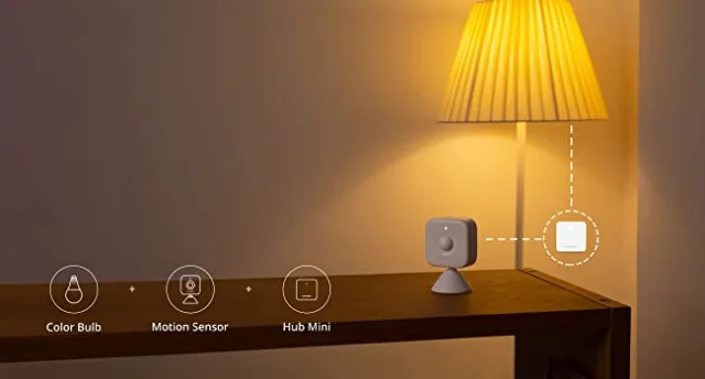 SwitchBot Color Bulb scena con SwitchBot Motion Sensor