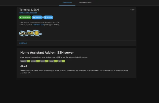 install terminal e ssh
