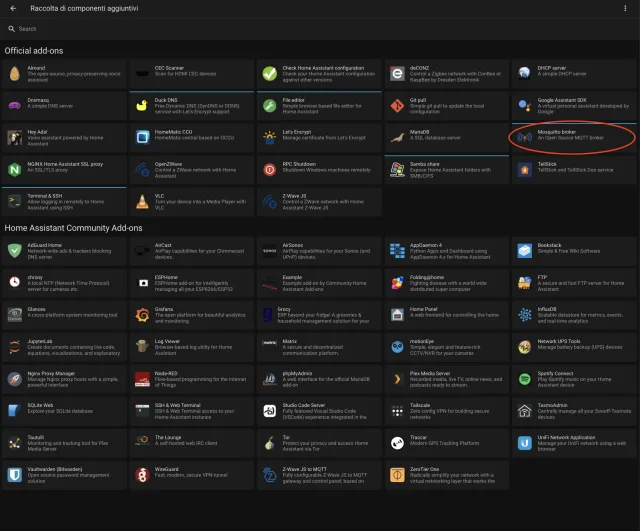 componente aggiuntivo mqtt