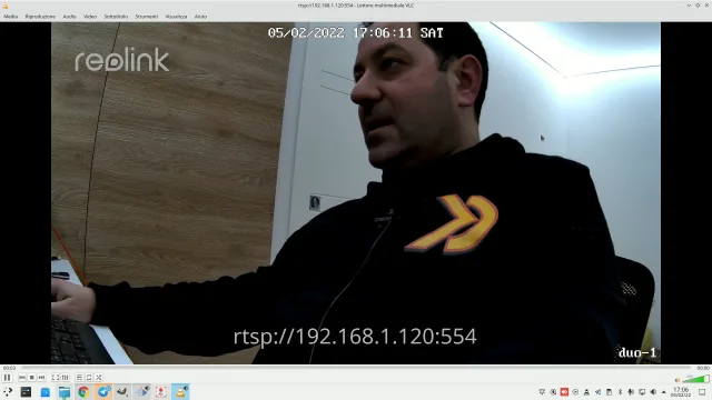 Reolink Duo WiFi in VLC Player du porta 554 tramite protocollo RTSP