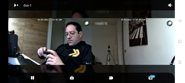Immagine super widescreen direttamente da app Reolink