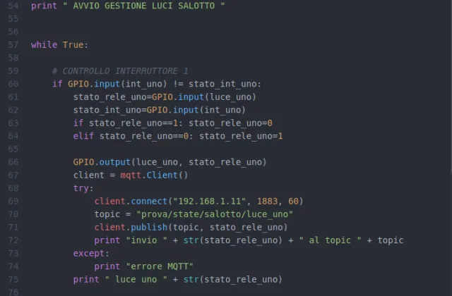 Controllo degli interruttori di casa con Raspberry PI