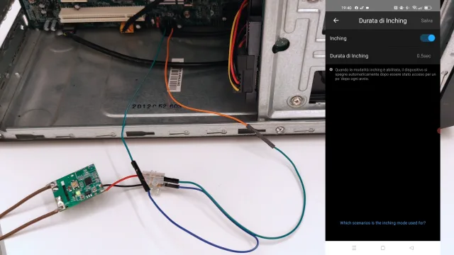 Impostazione inching app eWeLink