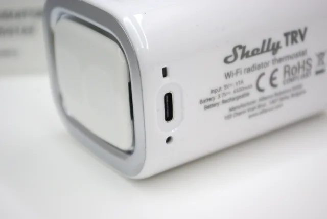 Shelly TRV porta di ricarica