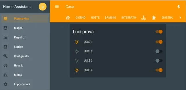 Controllo degli interruttori di casa con Raspberry PI
