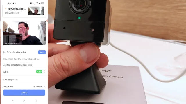 Ezviz BC2 gestione app ezviz